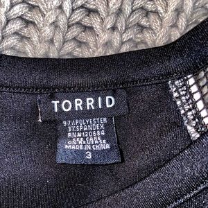Torrid Black & White Top